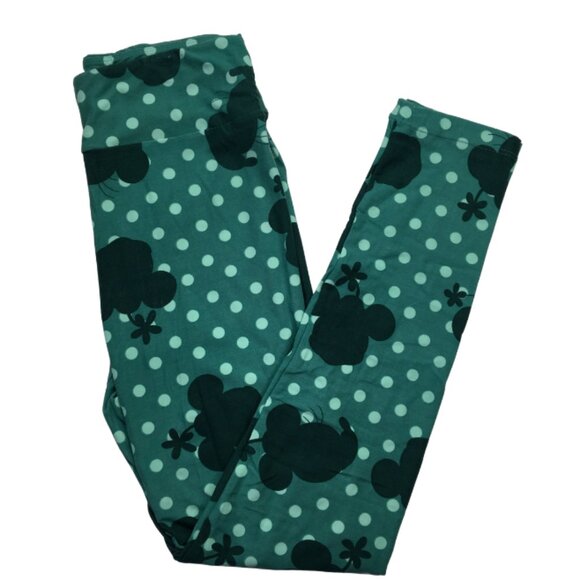 Spotted Minnie’s Flower Hat Leggings | Shades of Green| LuLaRoe (OS) - Picture 2 of 2